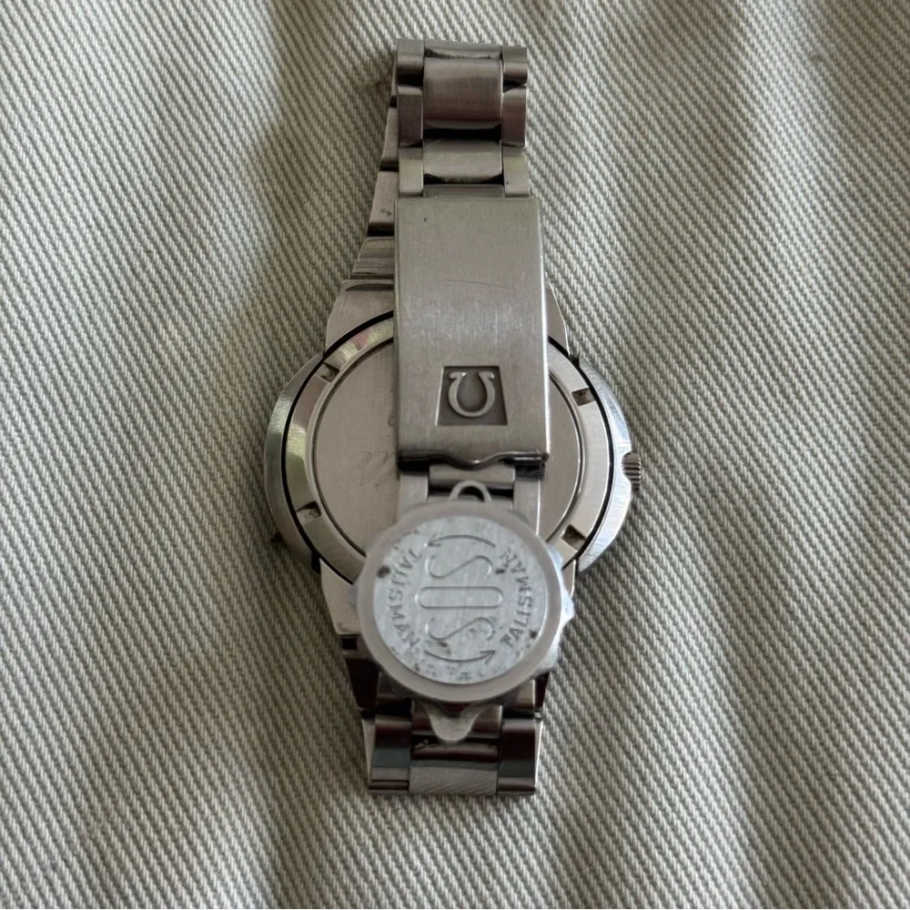 Collectible Vintage Omega Dynamic Black and Silver Bullseye Dial